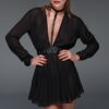 Minirobe choker en mousseline F150
