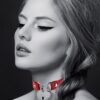 Collier rouge cadenas coeur - Bijoux Pour Toi
