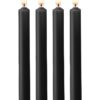 4 bougies SM noires Large - Ouch!
