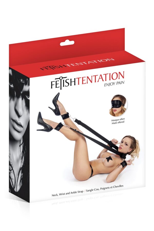 Sangle de bondage cou chevilles et poignets - Fetish Tentation – Image 2
