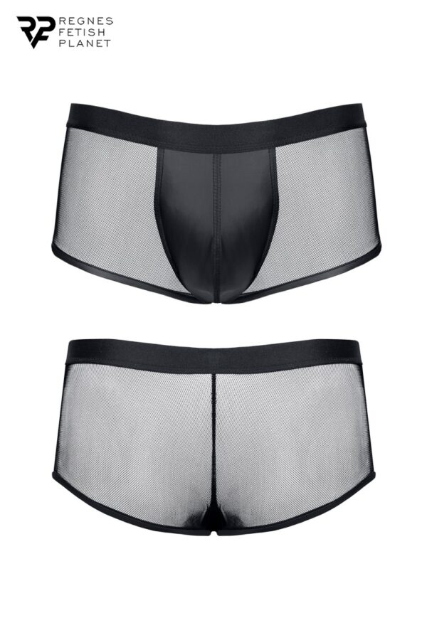 Boxer noir wetlook et mesh - Regnes – Image 2