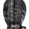 Cagoule BDSM simili cuir avec baillon amovible - Fetish Tentation – Image 2