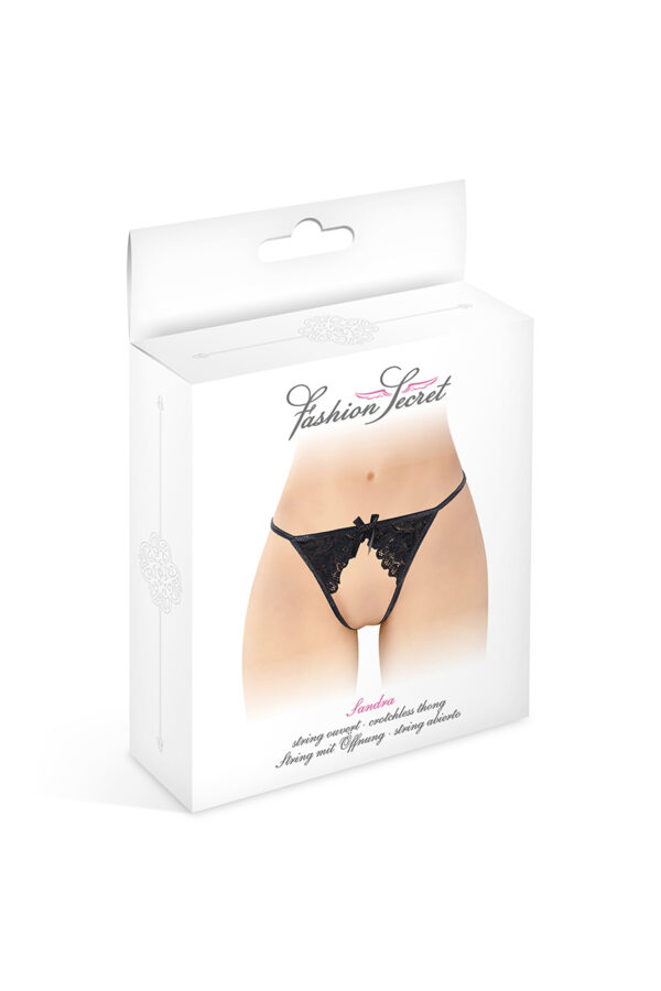 String ficelle ouvert Sandra noir - Fashion Secret – Image 2