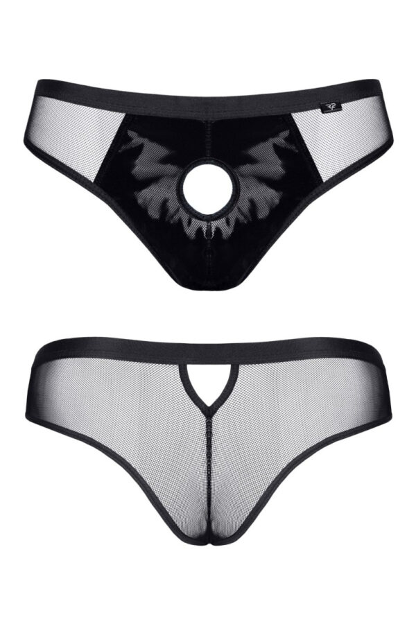 Slip type brésilien noir ouvert - Regnes – Image 2
