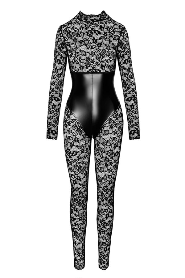 Combinaison corset Enigma F299 dentelle et wetlook – Image 2