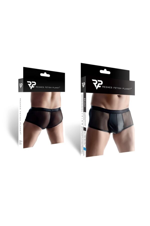 Boxer noir wetlook et mesh - Regnes – Image 3
