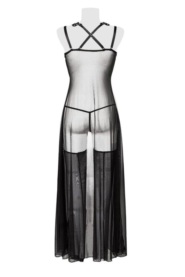 Set déshabillé tulle et dentelle 2 pièces - Grey Velvet – Image 3