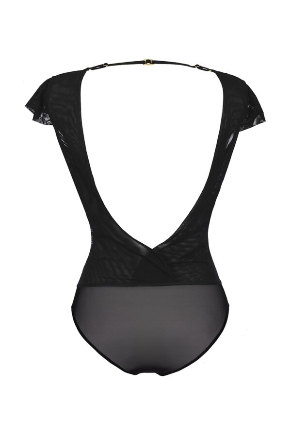 Body tulle et dentelle noir V-9900 - Axami – Image 3