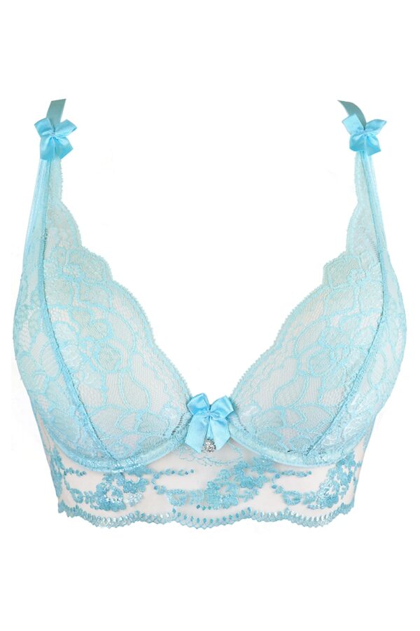 Soutien-gorge dentelle bleu V-10121 - Axami – Image 3
