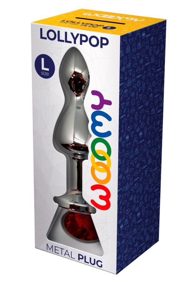 Plug bijou Lollypop rouge L - Wooomy – Image 3