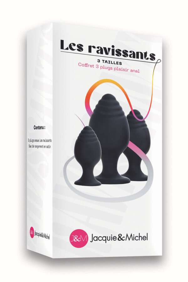 Coffret 3 plugs anal Les ravissants - Jacquie et Michel – Image 3