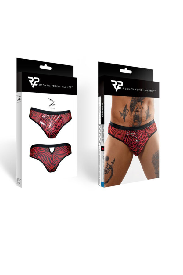Slip type brésilien zébré rouge et noir - Regnes – Image 3