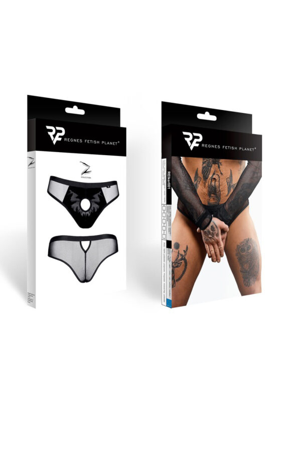 Slip type brésilien noir ouvert - Regnes – Image 3