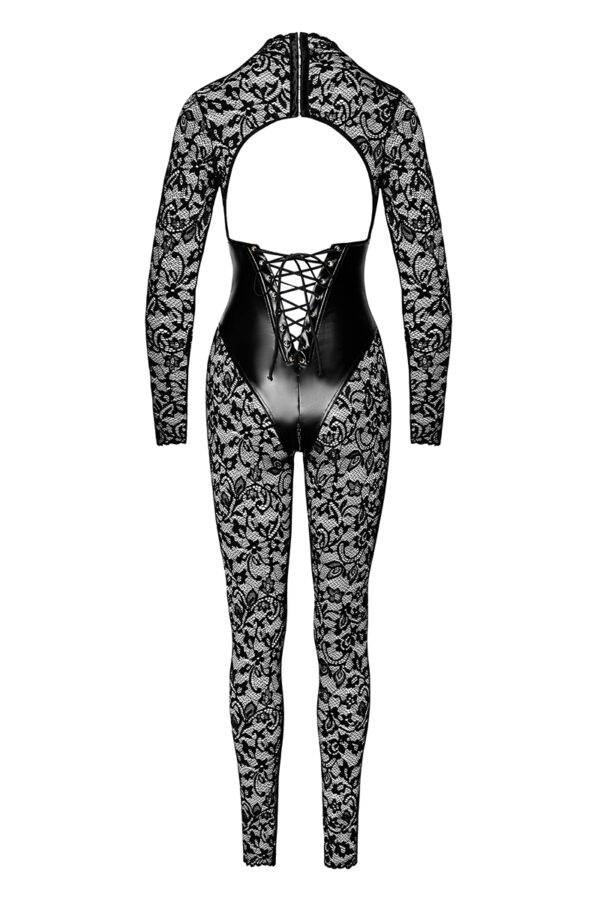 Combinaison corset Enigma F299 dentelle et wetlook – Image 3