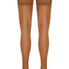 Bas autofixants large jarretière dentelle beige - Cotelli Legwear – Image 3