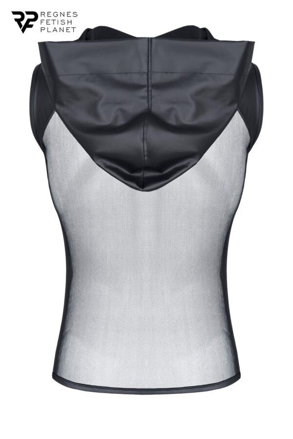T-shirt à capuche wetlook et mesh - Regnes – Image 4