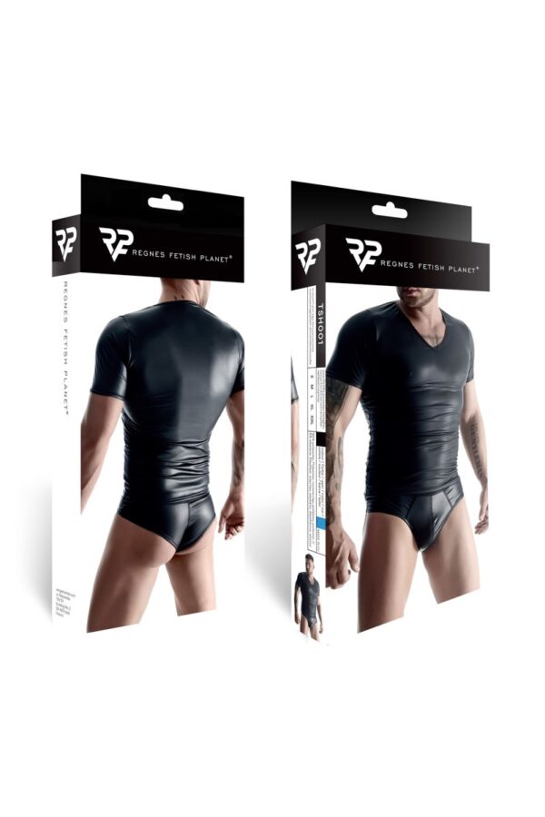 T-shirt wetlook noir - Regnes – Image 4
