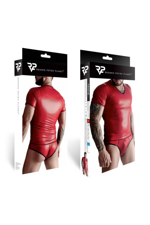 T-shirt wetlook rouge - Regnes – Image 4