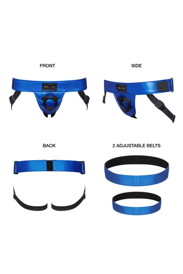 Harnais Curious bleu métallique - Strap On Me – Image 4
