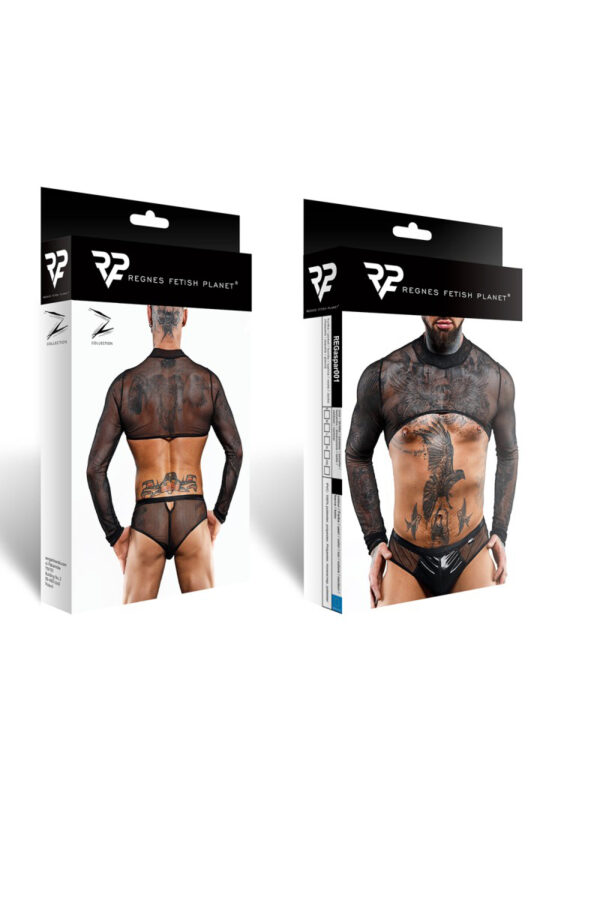 Crop top tulle noir transparent - Regnes – Image 4