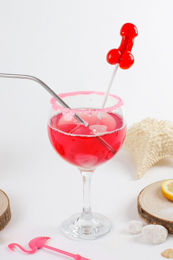 Sucette pénis daiquiri fraise avec alcool – Image 2