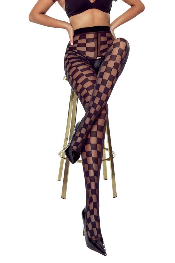 Collants ouverts TI024 20 deniers - noir – Image 2