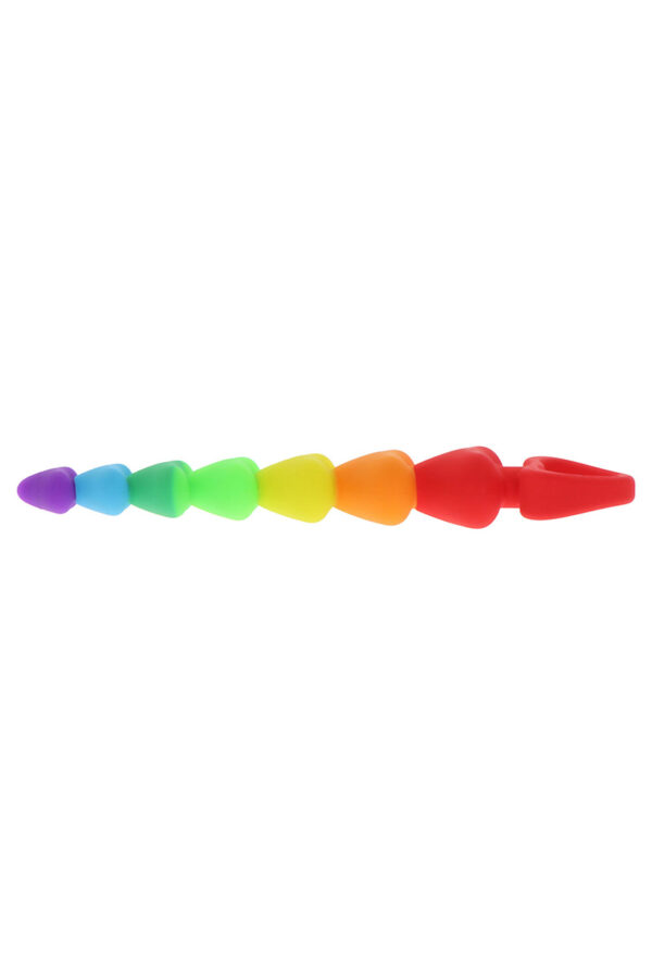 Stimulateur anal Rainbow Heart Beads - Toyjoy – Image 2