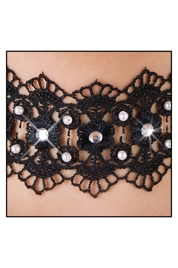 Collier brodé avec strass - Cotelli Accessoires – Image 3