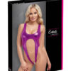 Body rose métallisé ouvert à l'entrejambe - Cotelli Lingerie – Image 4