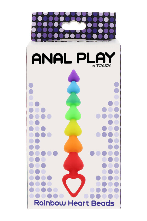 Stimulateur anal Rainbow Heart Beads - Toyjoy – Image 4