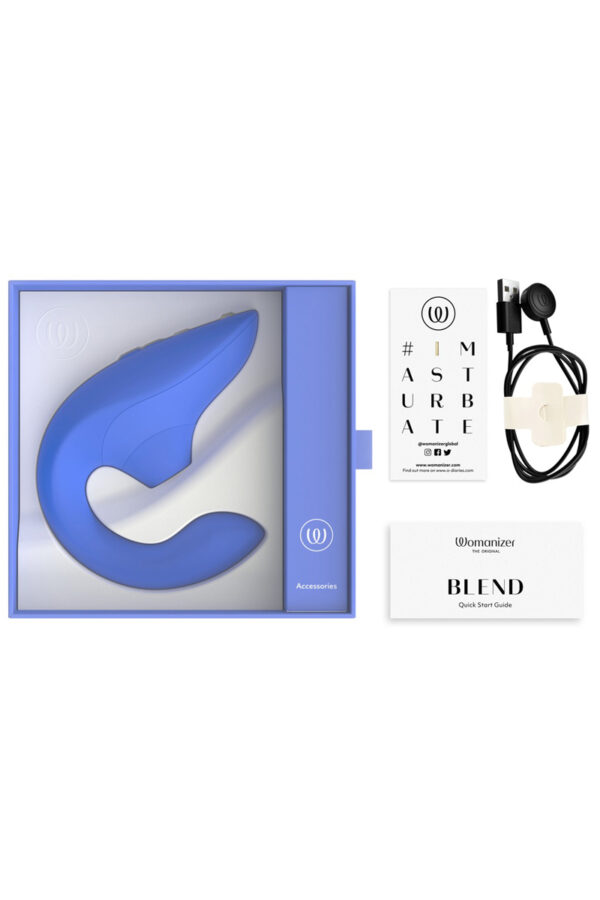 Double stimulateur Womanizer Blend bleu – Image 4