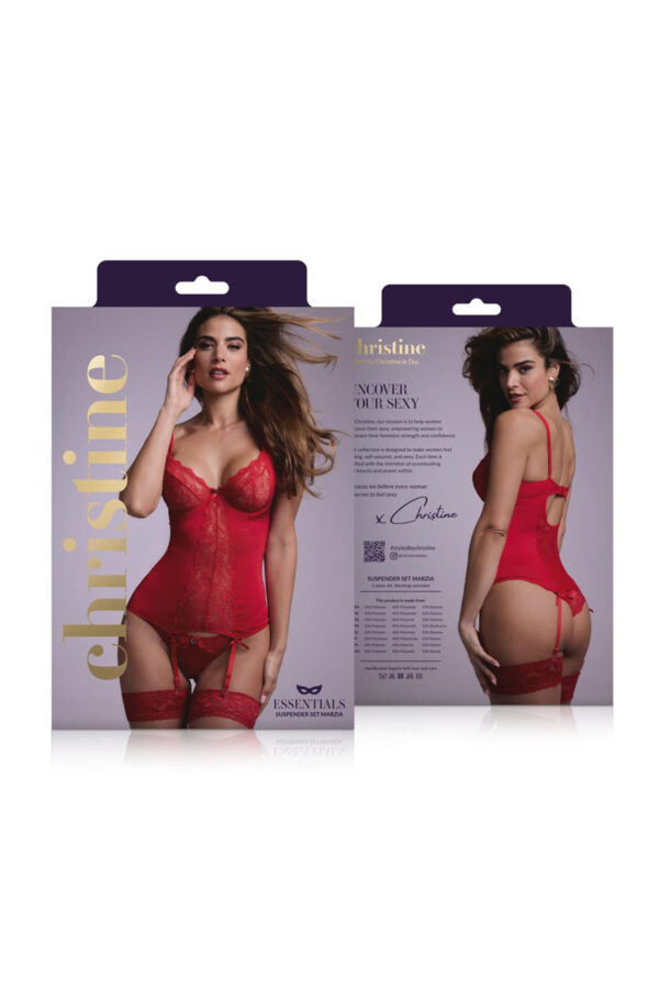 Ensemble 2 pièces Marzia Rouge - Christine – Image 4