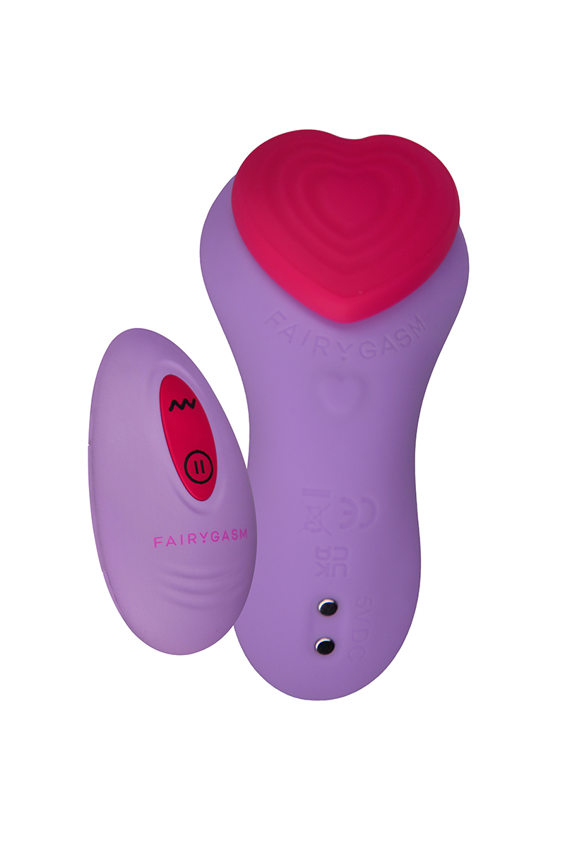 Stimulateur télécommandé de culotte HeartGem violet - FairyGasm