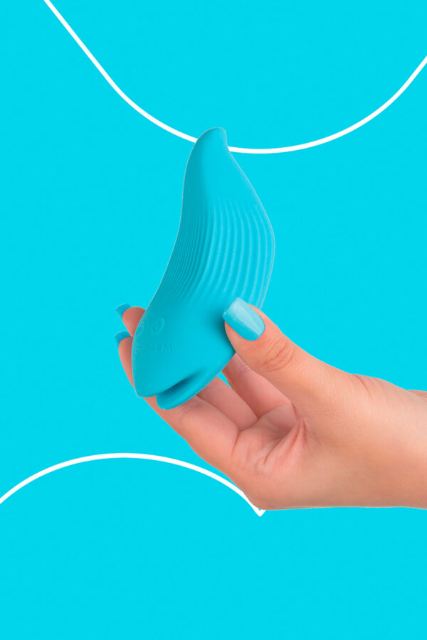 Mini vibro rechargeable DelightfulWave bleu - FairyGasm – Image 2