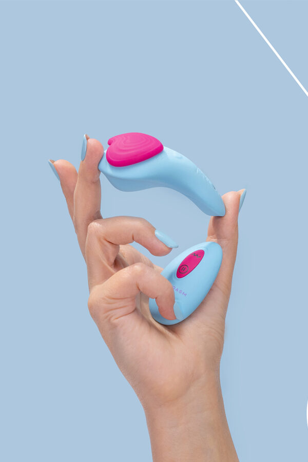 Stimulateur télécommandé de culotte HeartGem bleu - FairyGasm – Image 2