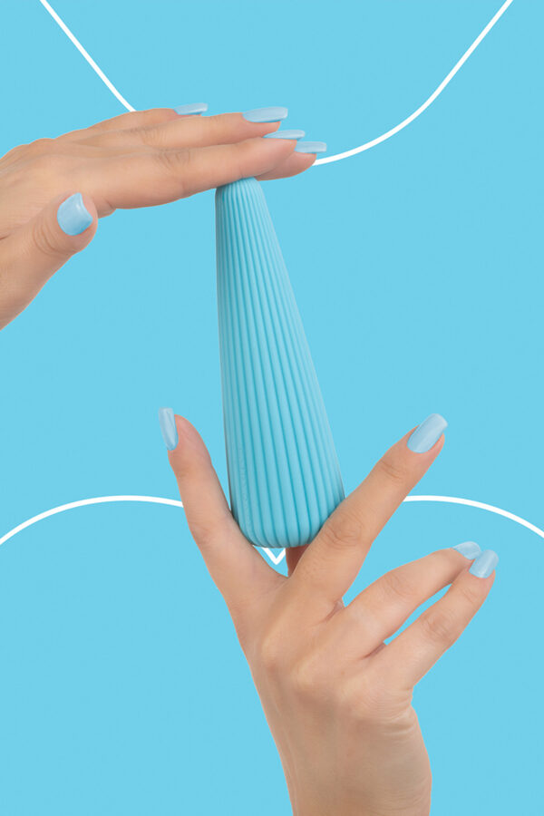 Vibro rechargeable IcyCone bleu - FairyGasm – Image 2