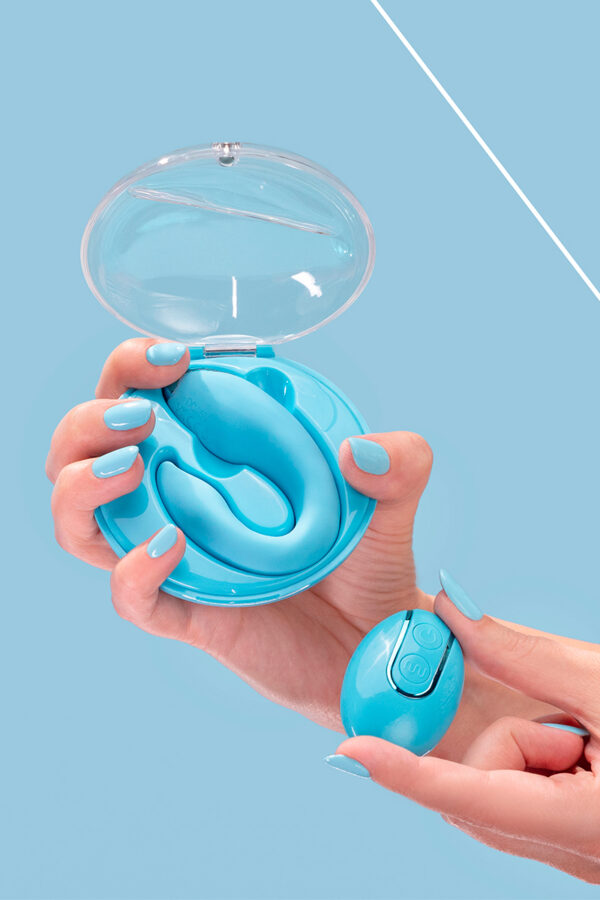 Vibro pour couples PleasureBerry bleu - FairyGasm – Image 3