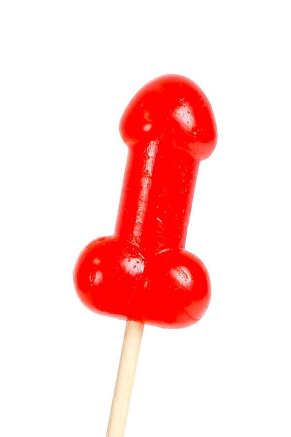 Présentoir de 40 sucettes pénis à la cerise avec effet chauffant épicé – Image 3