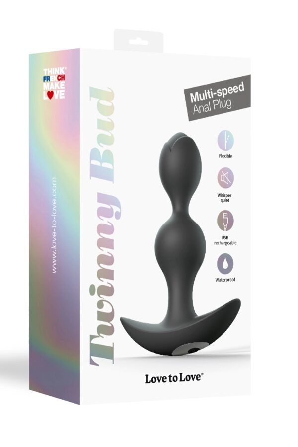 Plug anal vibrant Twinny Bud noir – Image 3