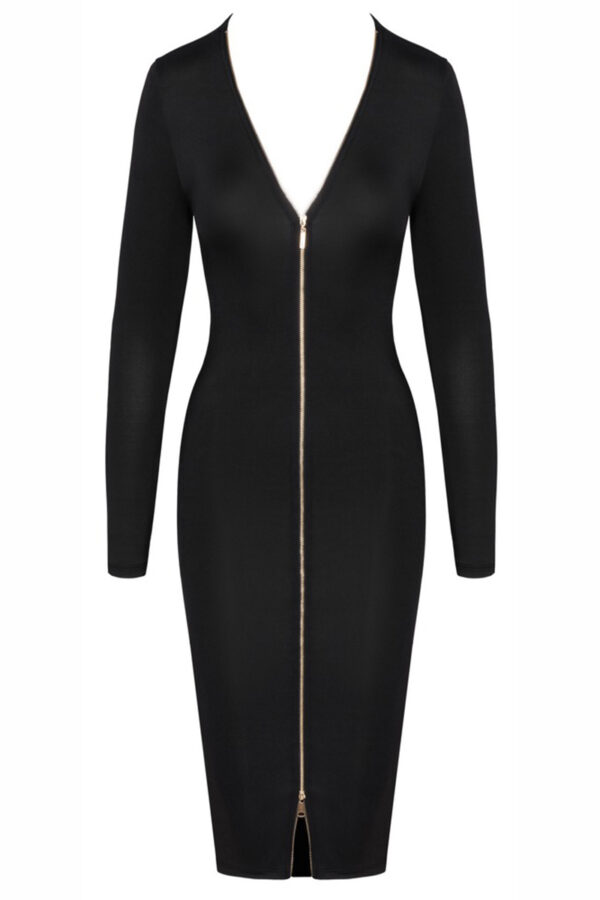 Robe noire à manches longues -  Cotelly Party – Image 2