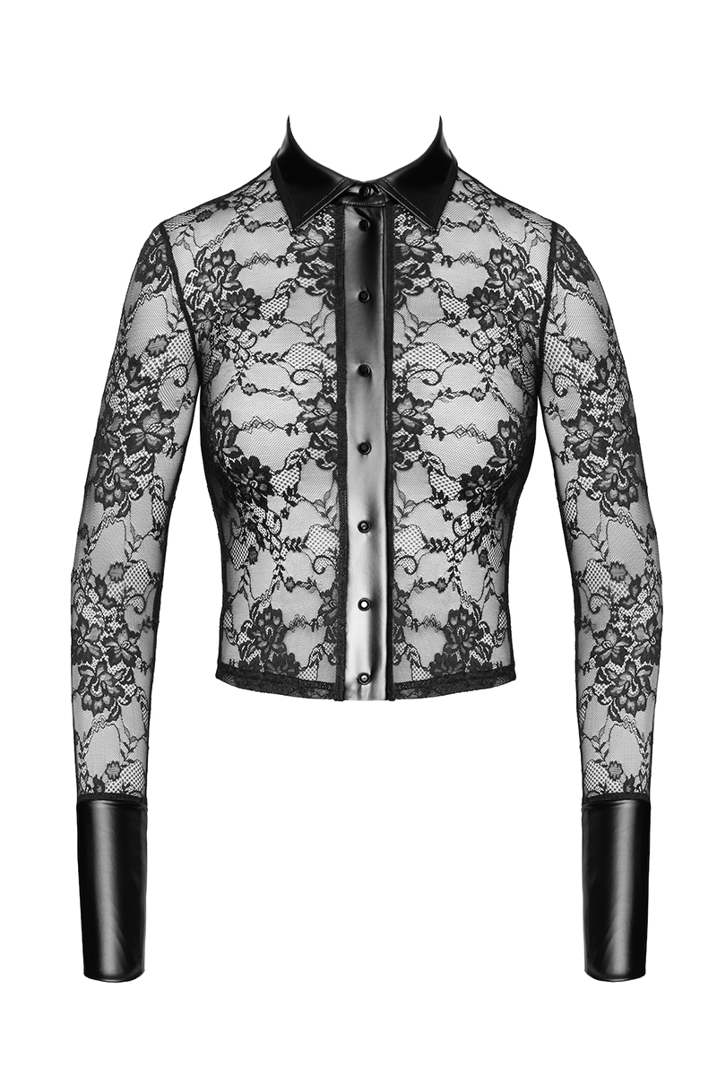 Chemise dentelle Noirelle F377 - Noir Handmade – Image 2