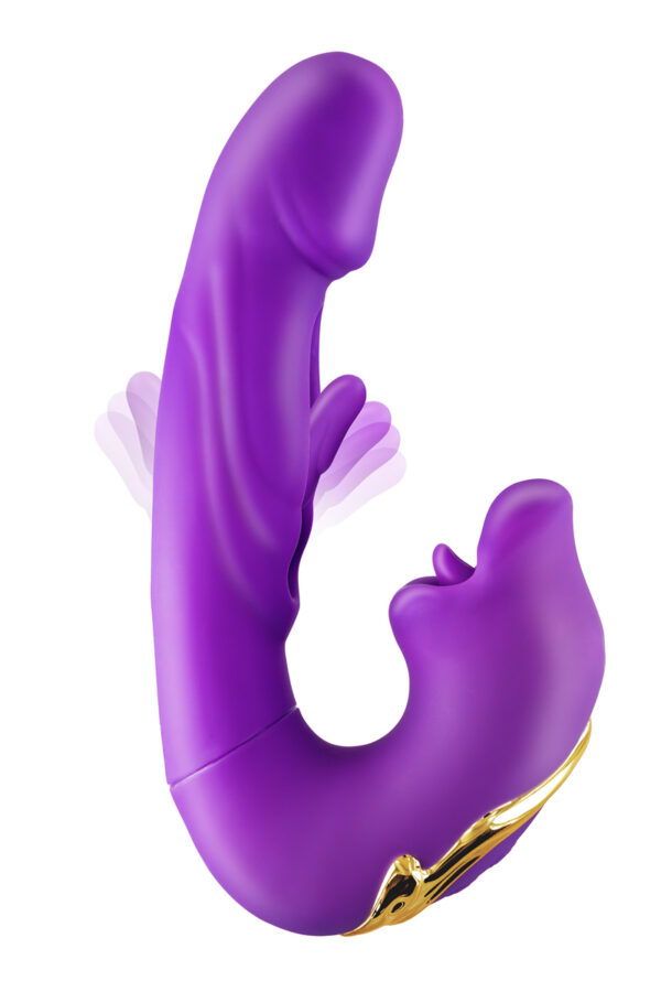 Vibromasseur rabbit 3-en-1 Kissy violet - Yoba – Image 3