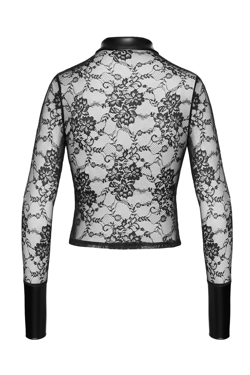 Chemise dentelle Noirelle F377 - Noir Handmade – Image 3