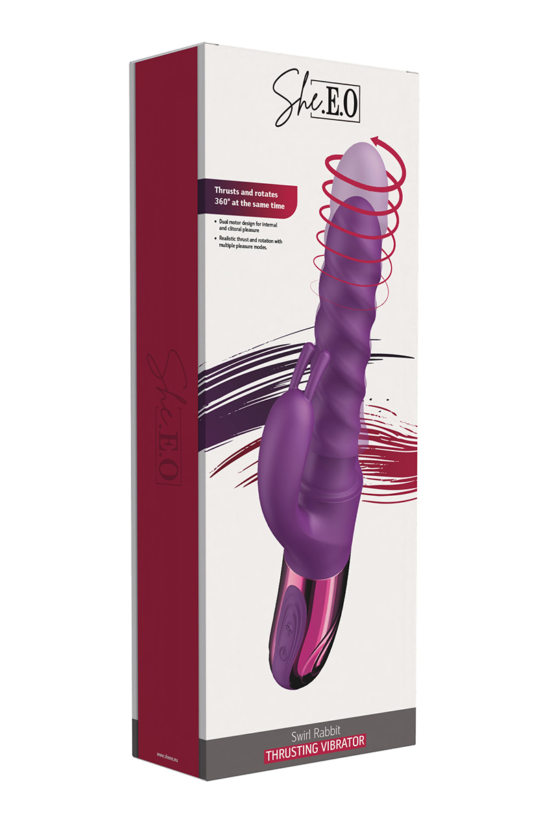 Vibro Swirl Rabbit Thrusting Vibrator - She.E.O – Image 4