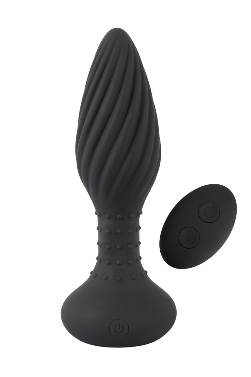 Plug anal vibrant et rotatif télécommandé - Anos
