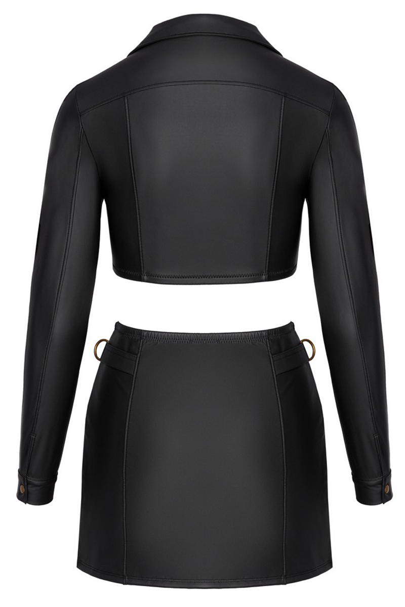 Ensemble top et jupe courte noir - Cottelli PARTY – Image 3