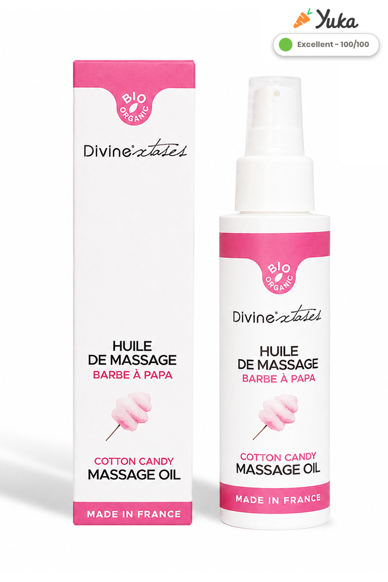 Huile de massage BIO barbe à papa - Divinextases