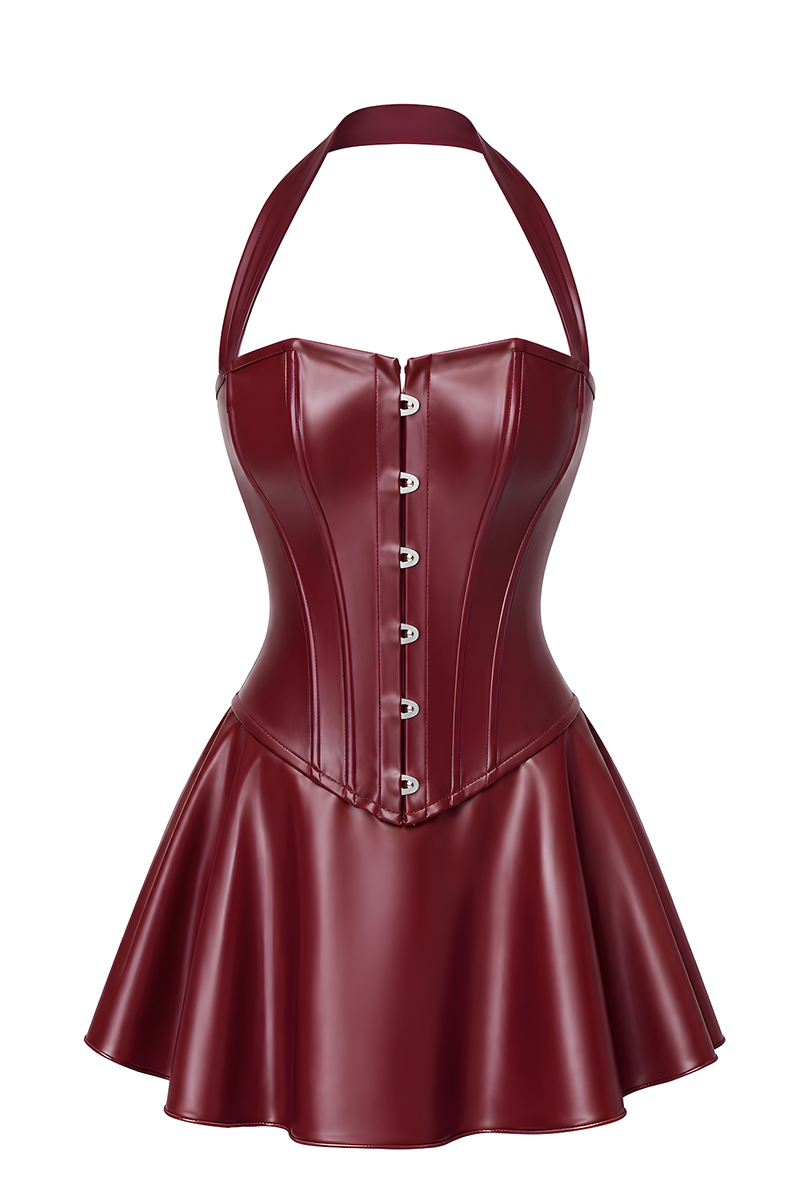 Mini robe corset Dark Romance F397 - Noir Handmade – Image 2
