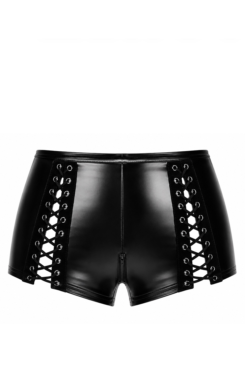 Short lacé Do Not Disturb F411 - Noir Handmade – Image 3
